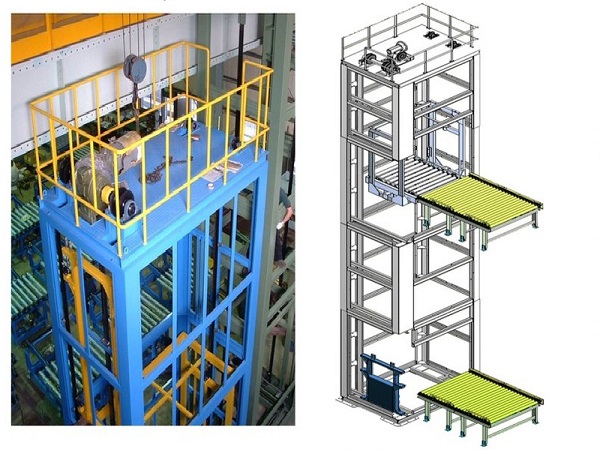 雙工位往復式垂直提升機在文具行業的應用